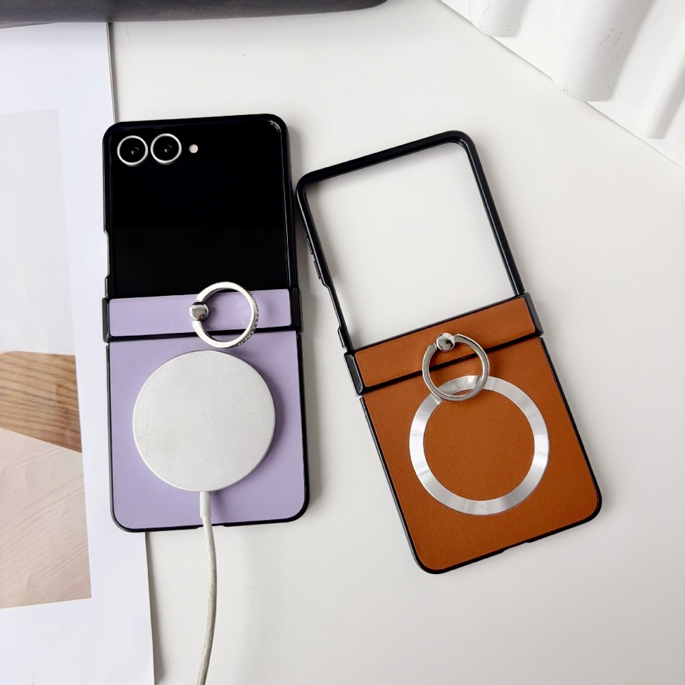 Ring Stand Case - Custodia per telefono in pelle magnetica