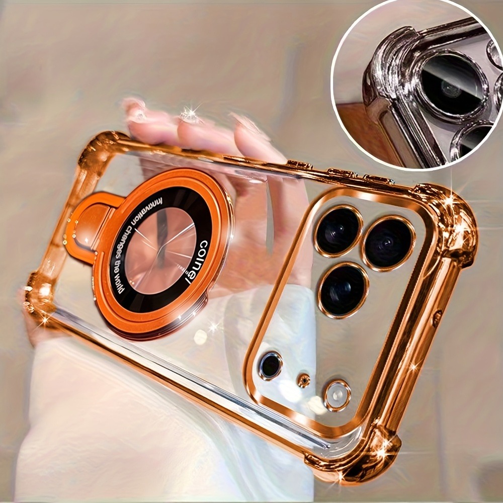 Ring Stand Case - Custodia di Lusso Placcata per iPhone
